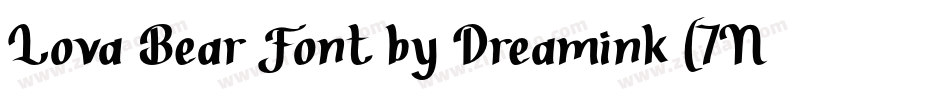 Lova Bear Font by Dreamink (7NTypes)字体转换